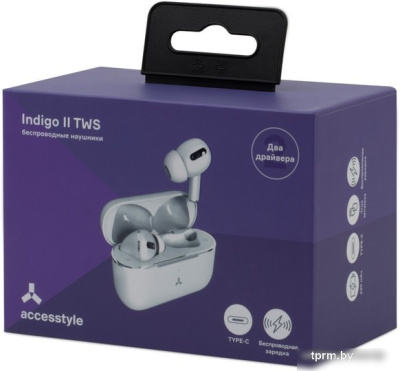 Наушники AccesStyle Indigo II TWS (белый) 