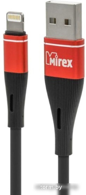 Кабель Mirex 13700-BC015IRB USB Type-A - Lightning (1.2 м, черный) 