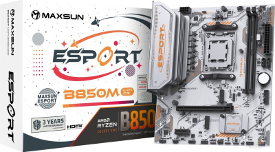 Материнская плата Maxsun eSport B850M WiFi Ice  Материнская плата Maxsun eSport B850M WiFi Ice