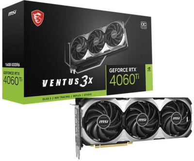 Видеокарта MSI GeForce RTX 4060 Ti Ventus 3X 16G OC 