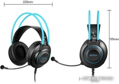 Наушники A4Tech Fstyler FH200i (черный/голубой) 