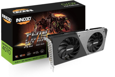 Видеокарта Inno3D GeForce RTX 4070 Twin X2 OC N40702-126XX-185252N 