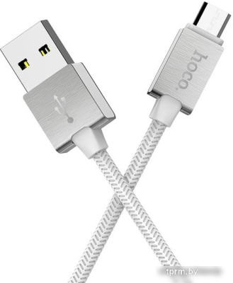 Кабель Hoco U49 microUSB (белый) 