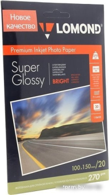 Lomond Суперглянцевая ярко-белая A6 270 г/м2 20 листов [1106102] 