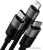 Кабель Baseus StarSpeed 1-for-3 Fast Charging Data Cable (1 м, черный) 