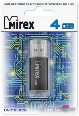 USB Flash Mirex UNIT BLACK 4GB (13600-FMUUND04) 