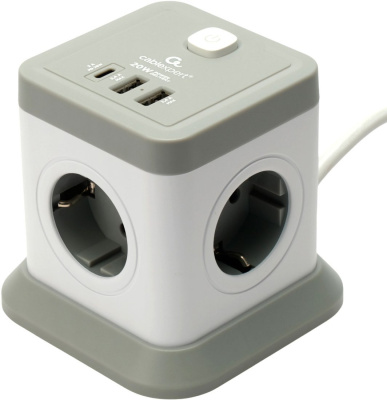 Сетевой фильтр Cablexpert TWR-4-CU2-W-2 