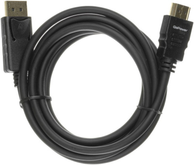 Кабель GoPower 00-00027493 HDMI - DisplayPort (1.8 м, черный) 