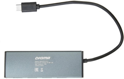USB-хаб Digma HUB-4U3.0-UC-G 