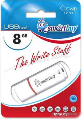 USB Flash Smart Buy Crown 8Gb White (SB8GBCRW-W) 