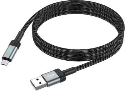 Кабель Borofone BU30 USB Type-A - microUSB (1.2 м, черный)