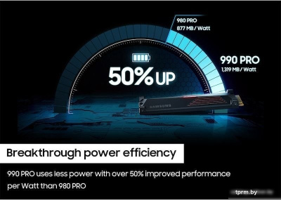 SSD Samsung 990 Pro с радиатором 4TB MZ-V9P4T0CW 