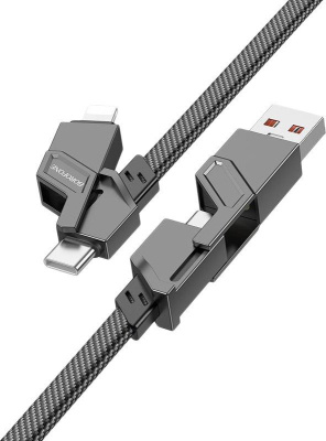Borofone BU43 USB Type-C/Lighting - USB Type-C/USB Type-A (1.2 м, черный) 