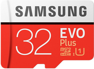 Карта памяти Samsung EVO+ microSDHC 32GB + адаптер [MB-MC32GA] 
