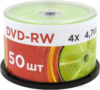 DVD-RW диск Mirex 4.7Gb 4x UL130032A4B (50 шт.) 