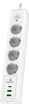 Сетевой фильтр Cablexpert Exnovo EXN-4-CU2-W-2