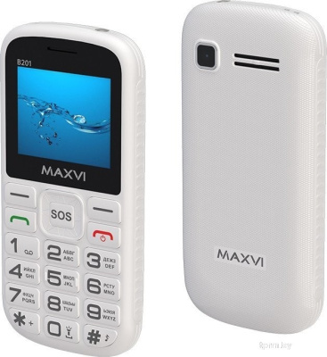 Телефон Maxvi B201 (белый) 
