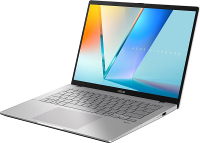 ASUS Vivobook S14/ S3407CA-LY105/ U5-225H/ 14 WUXGA 16:10 IPS-level AG 300nits/ UHD/ 16GB/ 512GB/ DOS/ мышь + рюкзак/ Cool Silver ноутбук 90NB16J1-M007N0 