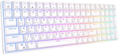 Клавиатура Royal Kludge RK100 RGB (белый, RK Red) 