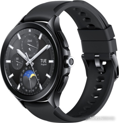 Умные часы Xiaomi Watch 2 Pro (черный, с черным силиконовым ремешком, международная версия) 