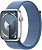 Умные часы Apple Watch Series 9 45 мм (алюминиевый корпус, серебристый/зимний синий, нейлоновый ремешок) 