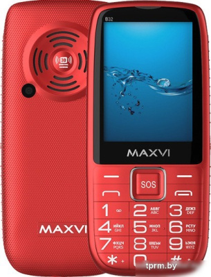Кнопочный телефон Maxvi B32 (красный) 