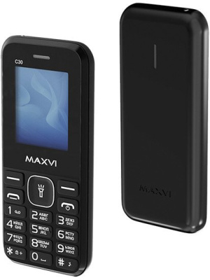 Кнопочный телефон Maxvi C30 (черный) 