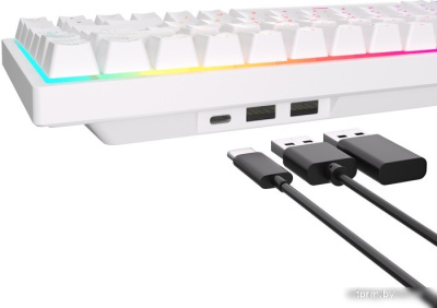 Клавиатура Royal Kludge RK84 RGB (белый, RK Red) 
