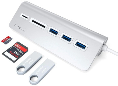Satechi USB-C Combo Hub ST-TCHCRS (серебристый) 