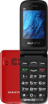 Кнопочный телефон Maxvi E8 (красный) 