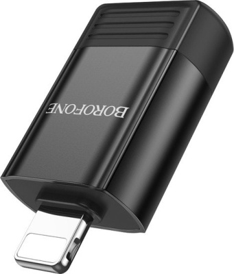 Адаптер Borofone BV18 Lightning - USB Type-A (черный) 