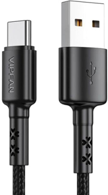 Кабель Vipfan X02 USB Type-A - USB-Type-C (1.2 м, черный)