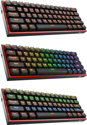 Клавиатура Redragon Fizz Pro (черный/красный) 