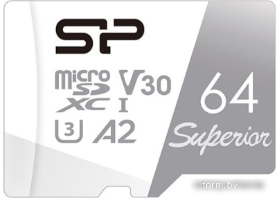 Silicon-Power Superior microSDXC SP064GBSTXDA2V20 64GB 