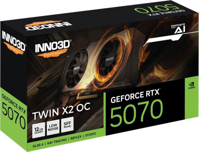 Видеокарта Inno3D GeForce RTX 5070 Twin X2 OC N50702-12D7X-195064N 