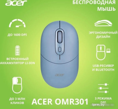 Мышь Acer OMR301 (синий) 