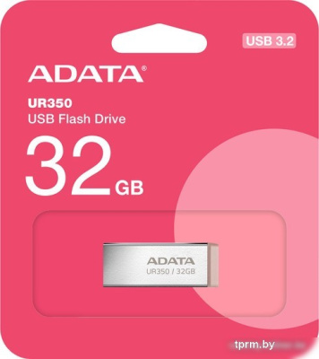 USB Flash ADATA UR350 32GB UR350-32G-RSR/BG (серебристый/коричневый) 