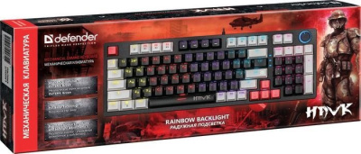 Клавиатура Defender Hawk GK-418 (черный, Outemu Brown) 