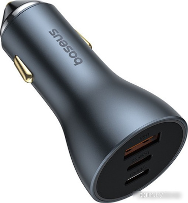 Автомобильное зарядное Baseus Golden Contactor Pro GaN Fast Charging Car Charger U+2C 65W C00035202841-00 (серый) 