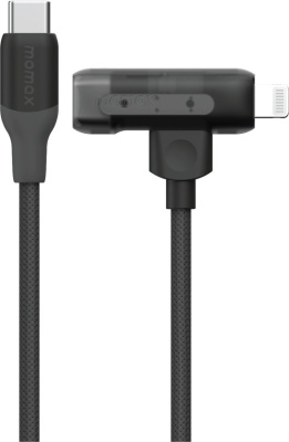 Кабель Momax DL56D 1-Link Flow Duo USB Type-C - Lightning/USB Type-C (1.5 м, черный) 