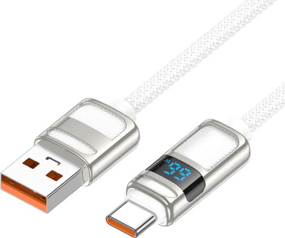 Кабель Hoco U137 USB Type-A - USB Type-C (1.2 м, белый) 