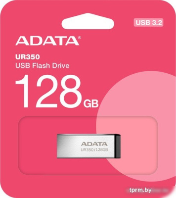 USB Flash ADATA UR350 128GB UR350-128G-RSR/BK (серебристый/черный) 