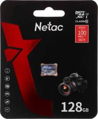 Карта памяти Netac microSDXC P500 Ultra 128GB