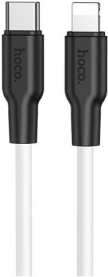 Кабель Hoco X21 Plus Silicone USB Type-C - Lightning (1 м, черный/белый)