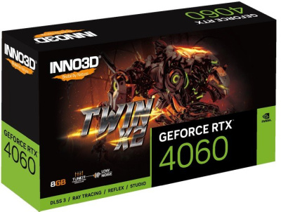 Видеокарта Inno3D GeForce RTX 4060 Twin X2 N40602-08D6-173051N 