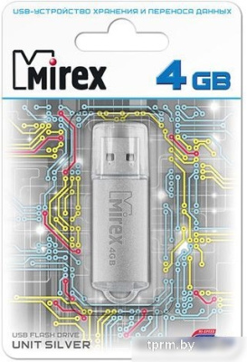 USB Flash Mirex Unit Silver 4GB [13600-FMUUSI04] 