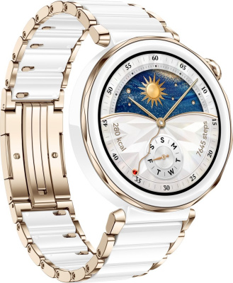 Умные часы Huawei Watch GT 5 Pro 42 мм (керамический белый) 