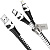Кабель Hoco U97 USB Type-A - Lightning+Type-C (0.96 м, черный/белый) 
