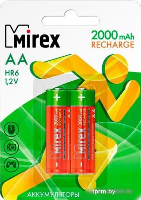 Аккумуляторы Mirex AA 2000mAh 2 шт HR6-20-E2 