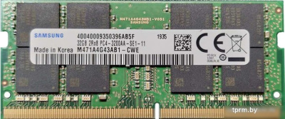 Оперативная память Samsung 32GB DDR4 SODIMM PC4-25600 M471A4G43AB1-CWE 